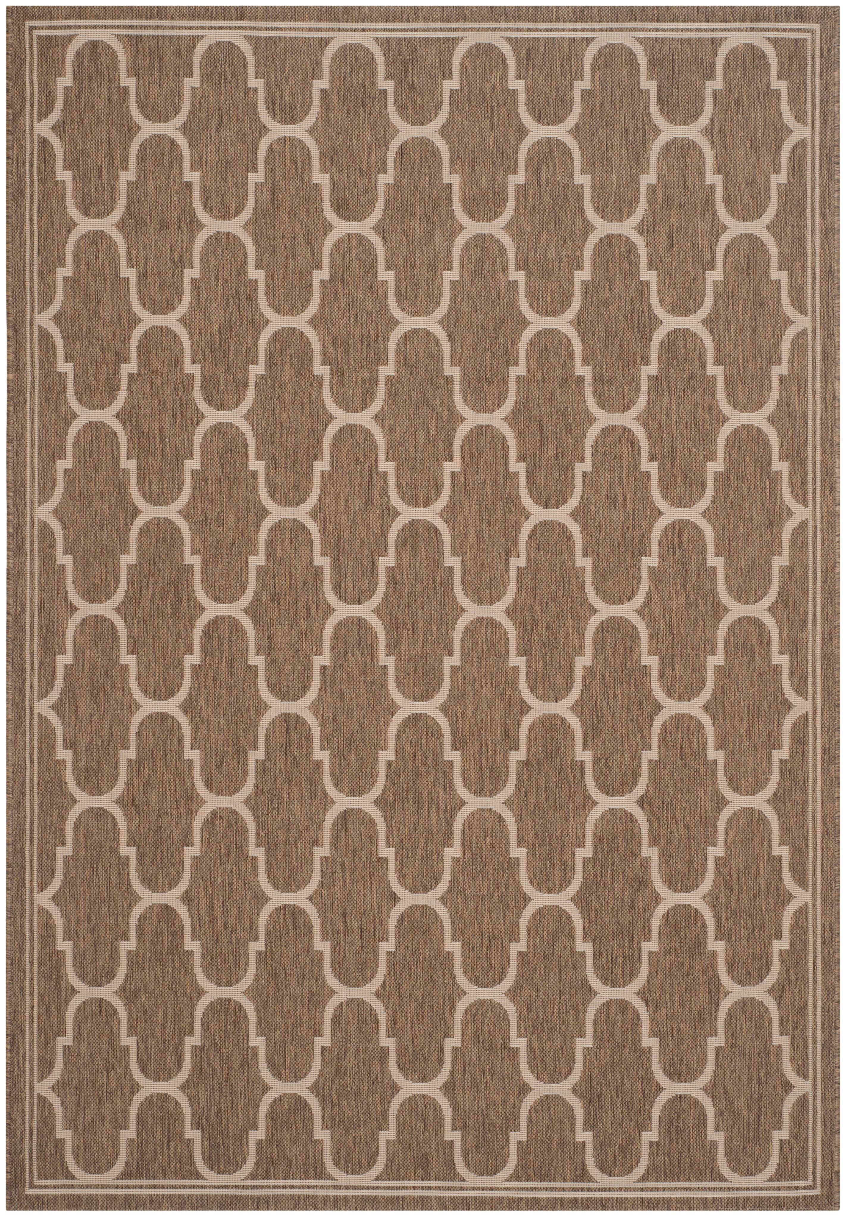 Light Blue Contemporary Easy-Care Synthetic Indoor/Outdoor Rug
