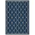 thumbnail image 1 of SAFAVIEH Courtyard Eustacia Geometric Trellis Indoor/Outdoor Area Rug Navy/Beige, 4' x 5'7", 1 of 10