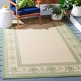 thumbnail image 1 of SAFAVIEH Courtyard Eva Traditional Indoor/Outdoor Area Rug, 5'3" x 7'7", Natural/Olive, 1 of 10