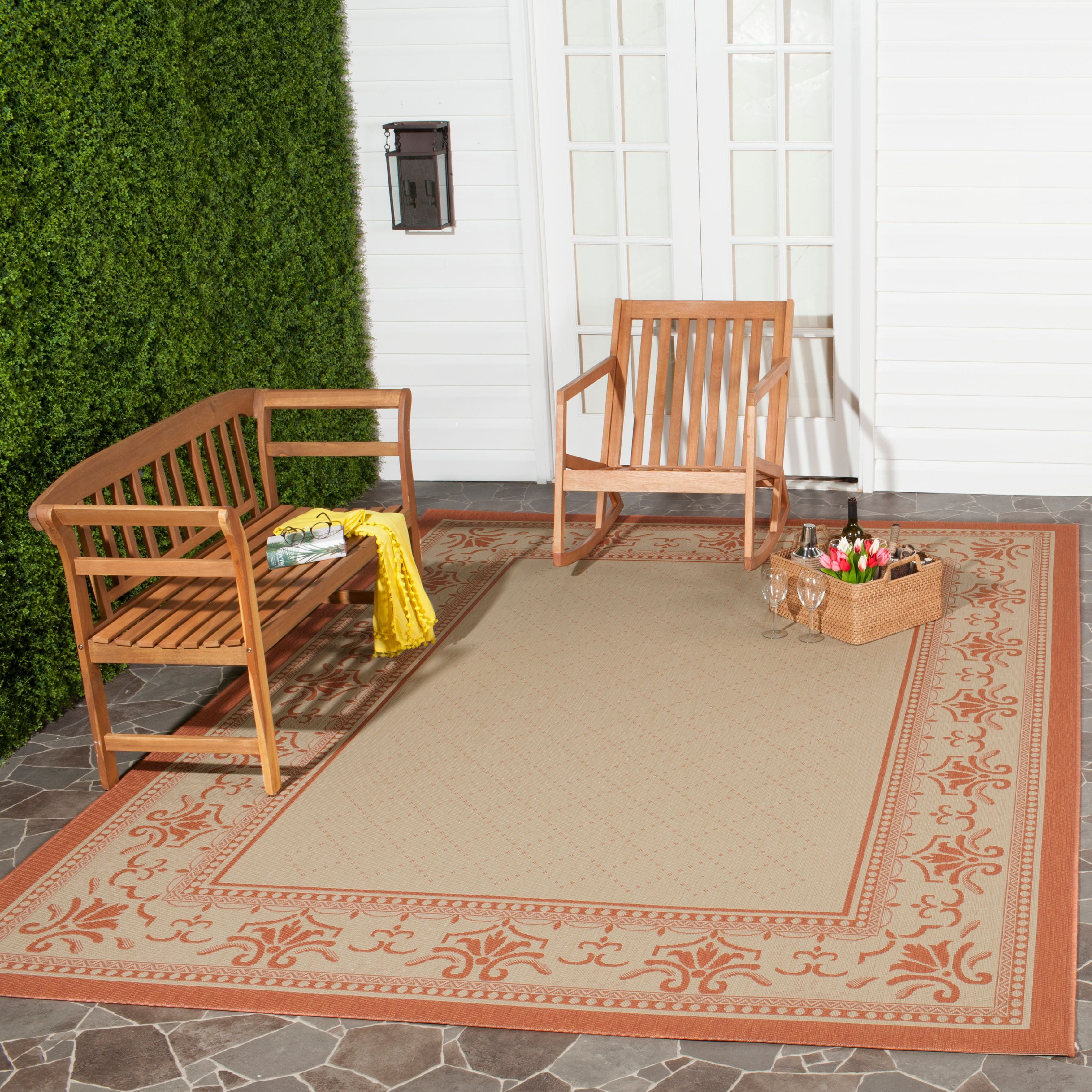 Terra Square 7'10" Synthetic Indoor/Outdoor Stain-Resistant Rug