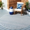 thumbnail image 1 of SAFAVIEH Courtyard Evander Geometric Indoor/Outdoor Area Rug, Blue/Navy, 4' x 4' Round, 1 of 8