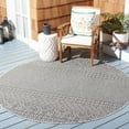 thumbnail image 1 of SAFAVIEH Courtyard Evander Geometric Indoor/Outdoor Area Rug, Gray/Black, 10' x 10' Round, 1 of 8