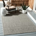thumbnail image 1 of SAFAVIEH Courtyard Evander Geometric Indoor/Outdoor Area Rug, Gray/Black, 4' x 4' Square, 1 of 12