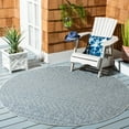 thumbnail image 1 of SAFAVIEH Courtyard Evander Geometric Indoor/Outdoor Area Rug, Gray/Blue, 4' x 4' Round, 1 of 10