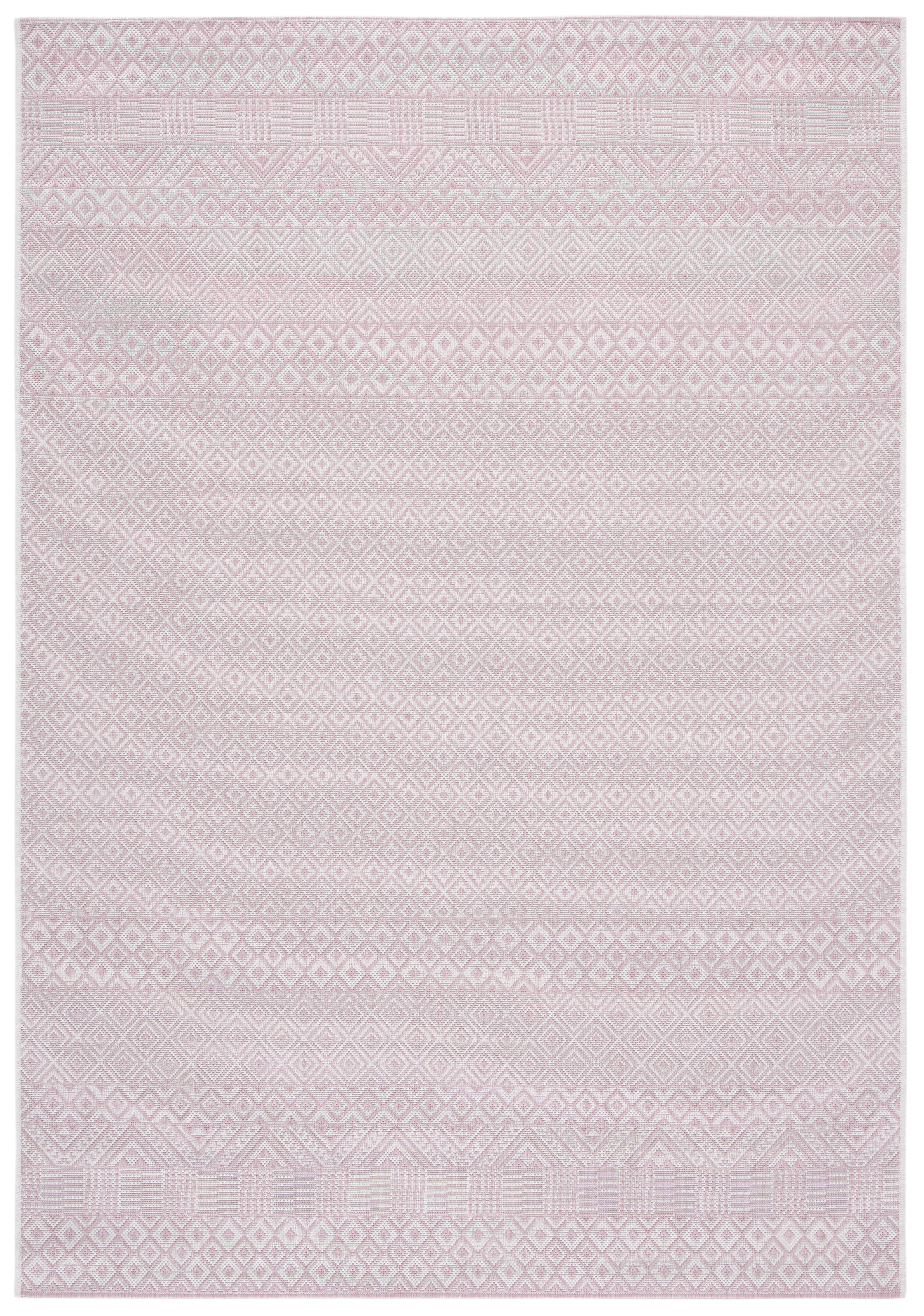 Ivory Rectangular Non-slip Synthetic Easy Care Rug 24" x 4"