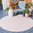 thumbnail image 1 of SAFAVIEH Courtyard Evander Geometric Indoor/Outdoor Area Rug, Ivory/Soft Pink, 6'7" x 6'7" Round, 1 of 9