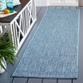 thumbnail image 1 of Safavieh Courtyard Evander Geometric Indoor/Outdoor Runner Rug, Aqua/Navy, 2'3" x 8', 1 of 9