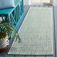thumbnail image 1 of SAFAVIEH Courtyard Evander Geometric Indoor/Outdoor Runner Rug, Ivory/Green, 2'3" x 5', 1 of 10