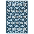thumbnail image 1 of SAFAVIEH Courtyard Finian Distressed Geometric Indoor/Outdoor Area Rug Navy/Light Beige, 5'3" x 7'7", 1 of 4