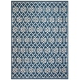 thumbnail image 1 of SAFAVIEH Courtyard Finian Distressed Geometric Indoor/Outdoor Area Rug Navy/Light Beige, 8' x 11', 1 of 10