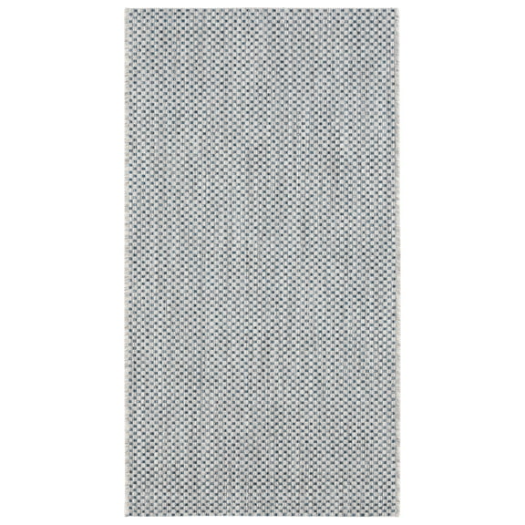 Safavieh Courtyard Finnian Solid Indoor/Outdoor Area Rug, Gray/Navy, 2'7" x 5'