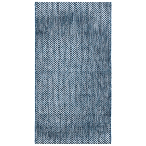 Safavieh Courtyard Finnian Solid Indoor/Outdoor Area Rug, Navy/Gray, 2'7" x 5'