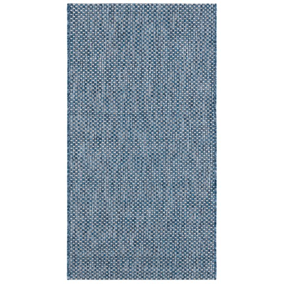 Safavieh Courtyard Finnian Solid Indoor/Outdoor Area Rug, Navy/Gray, 2'7" x 5'