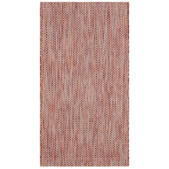 Safavieh Courtyard Finnian Solid Indoor/Outdoor Area Rug, Red/Beige, 2'7" x 5'
