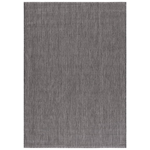 Safavieh Courtyard Finnian Solid Indoor/Outdoor Area Rug, Black/Beige, 4' x 5'7"