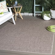 Safavieh Courtyard Finnian Solid Indoor/Outdoor Area Rug, Beige/Brown, 5'3" x 7'7"