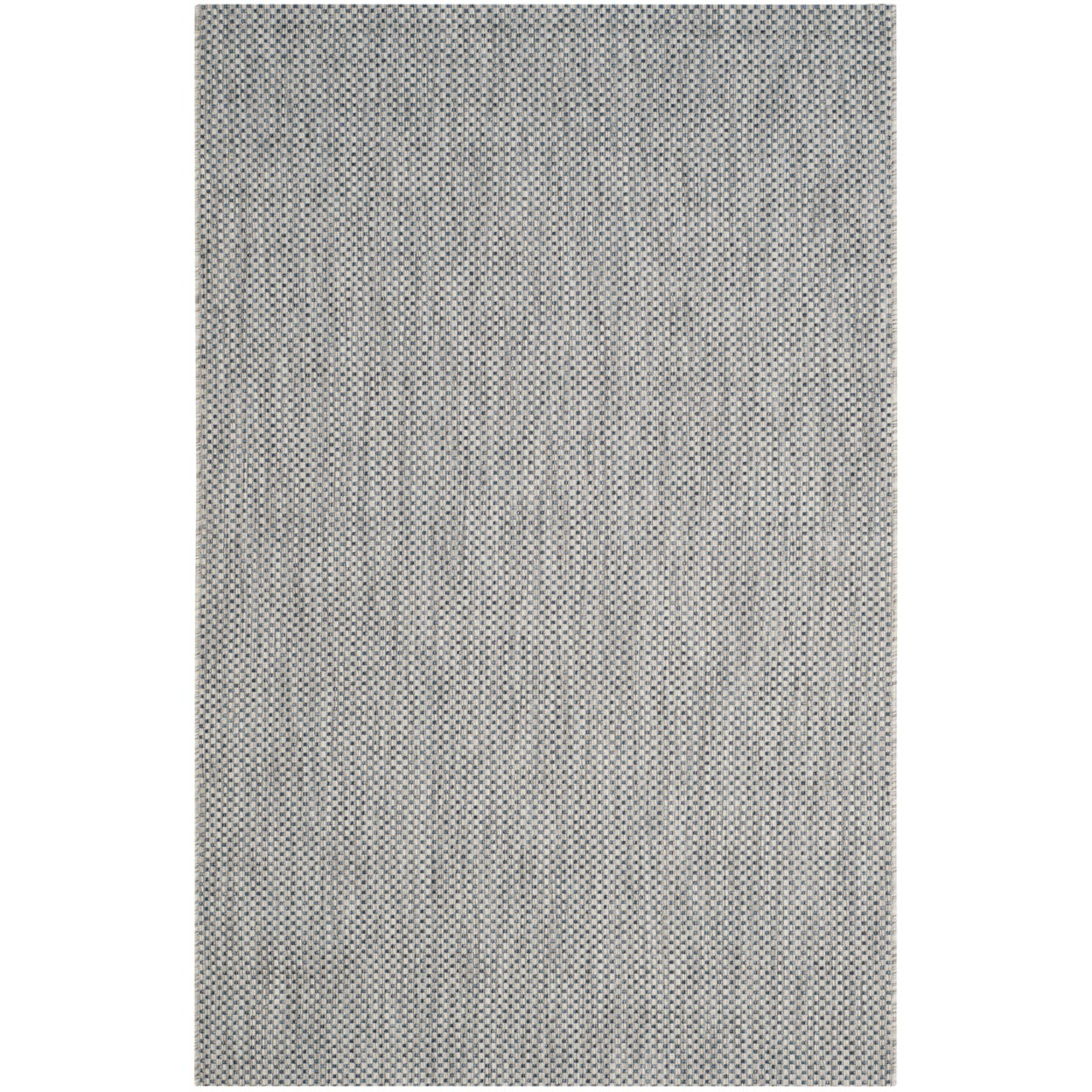Navy & Grey Rectangular Easy-Care Viscose Area Rug - 5'3" x 7'7"