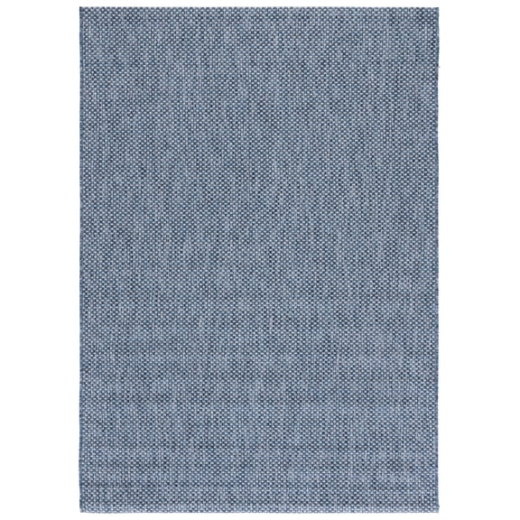 Safavieh Courtyard Finnian Solid Indoor/Outdoor Area Rug, Navy/Gray, 5'3" x 7'7"