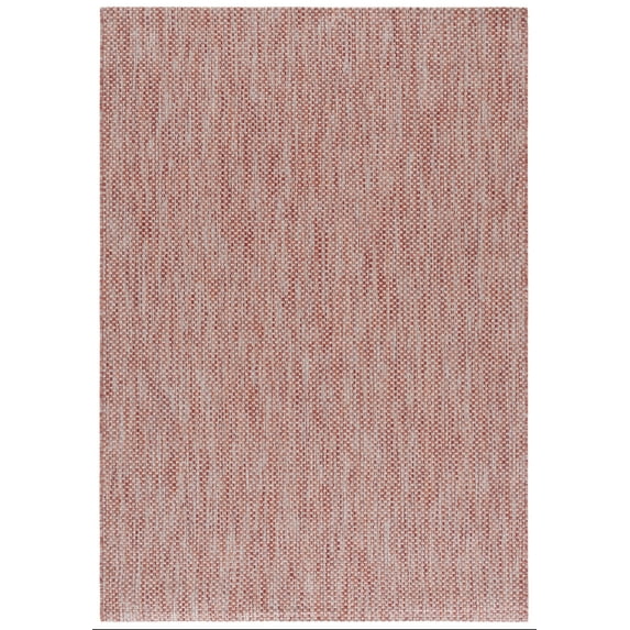 Safavieh Courtyard Finnian Solid Indoor/Outdoor Area Rug, Red/Beige, 5'3" x 7'7"