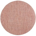 thumbnail image 1 of Safavieh Courtyard Finnian Solid Indoor/Outdoor Area Rug, Red/Beige, 6'7" x 6'7" Round, 1 of 13