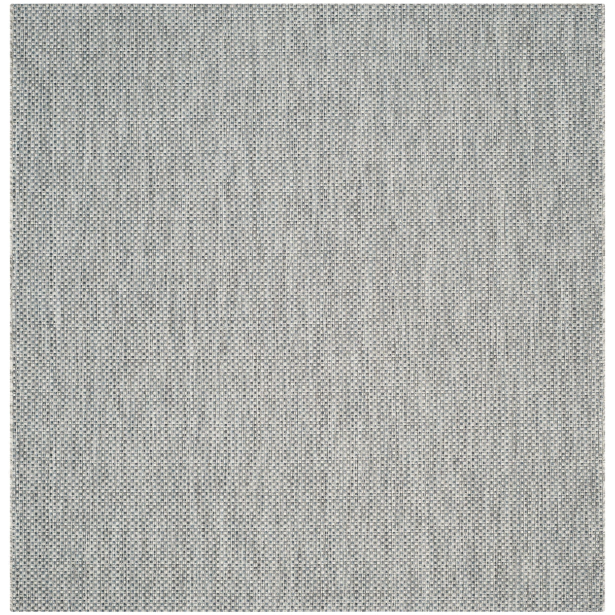 Navy and Grey Square Synthetic Outdoor Area Rug