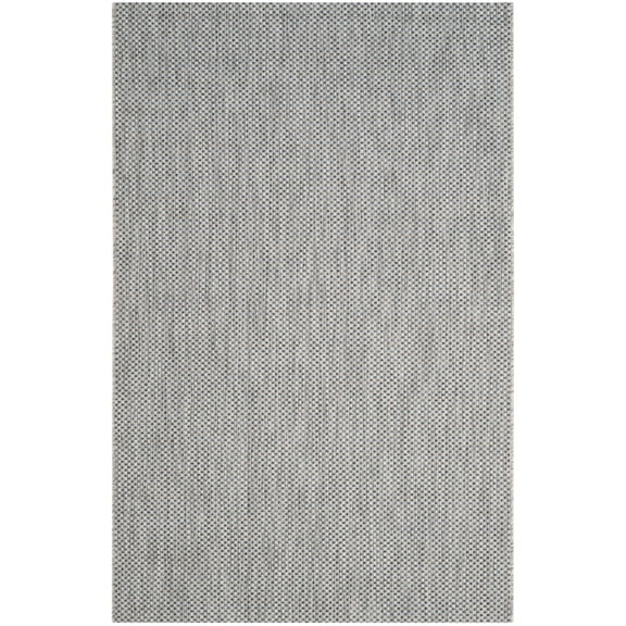 Safavieh Courtyard Finnian Solid Indoor/Outdoor Area Rug, Gray/Navy, 6'7" x 9'6"