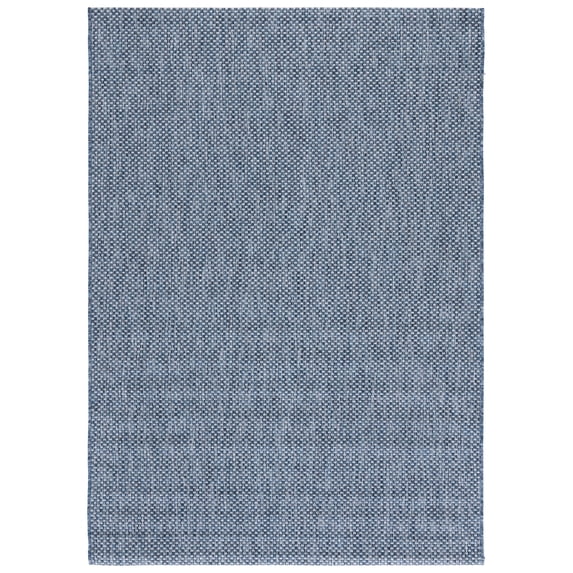 Safavieh Courtyard Finnian Solid Indoor/Outdoor Area Rug, Navy/Gray, 6'7" x 9'6"