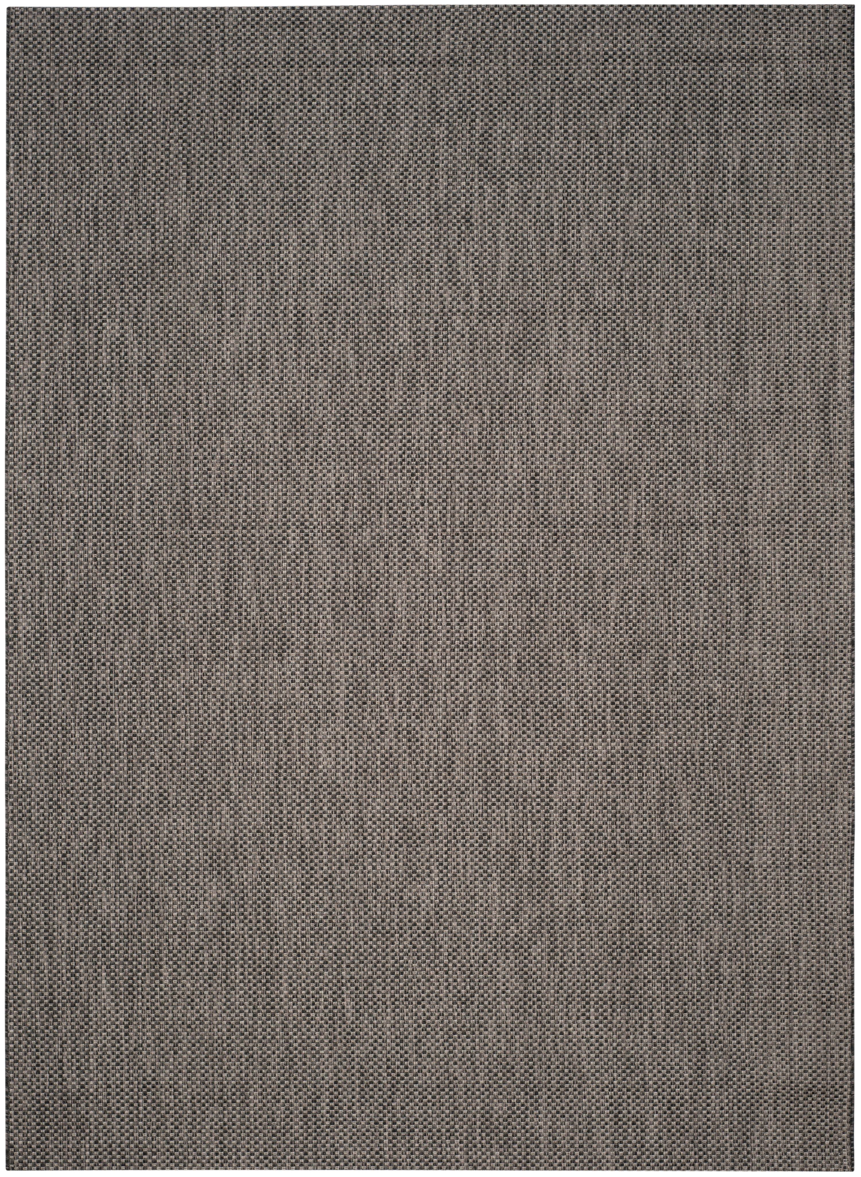 Black and Beige Synthetic Flat Woven Reversible Area Rug, 8' x 11'