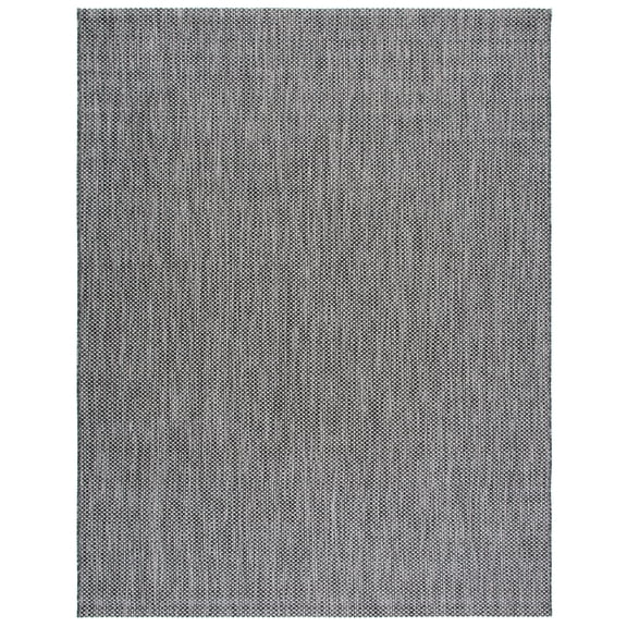 Safavieh Courtyard Finnian Solid Indoor/Outdoor Area Rug, Black/Beige, 9' x 12'