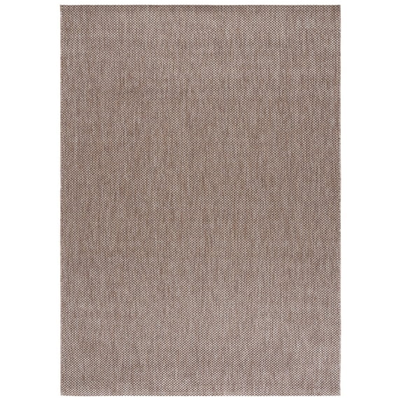 Safavieh Courtyard Finnian Solid Indoor/Outdoor Area Rug, Natural/Black, 9' x 12'