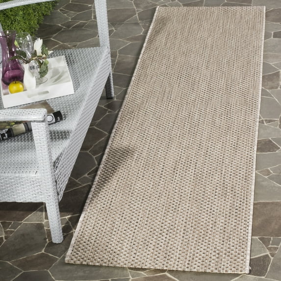 Safavieh Courtyard Finnian Solid Indoor/Outdoor Runner Rug, Beige/Brown, 2'3" x 12'