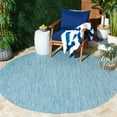 thumbnail image 1 of Safavieh Courtyard Finnian Solid Indoor/Outdoor Area Rug, Aqua/Gray, 4' x 4' Round, 1 of 13