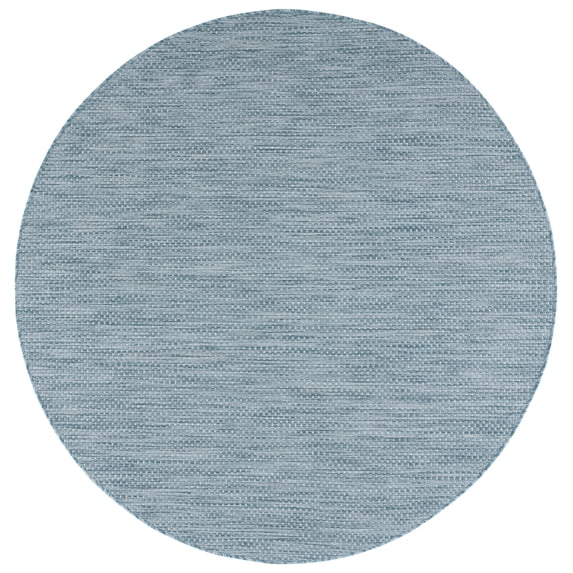 Safavieh Courtyard Finnian Solid Indoor/Outdoor Area Rug, Aqua/Gray, 4' x 4' Round