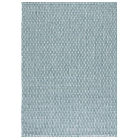 Safavieh Courtyard Finnian Solid Indoor/Outdoor Area Rug, Aqua/Gray, 5'3" x 7'7"