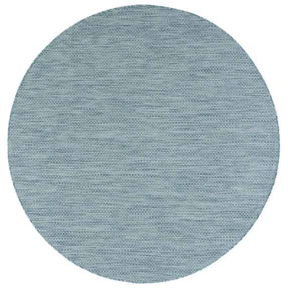 Safavieh Courtyard Finnian Solid Indoor/Outdoor Area Rug, Aqua/Gray, 7'10" x 7'10" Round