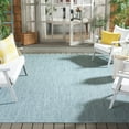 thumbnail image 1 of Safavieh Courtyard Finnian Solid Indoor/Outdoor Area Rug, Aqua/Gray, 9' x 9' Square, 1 of 14