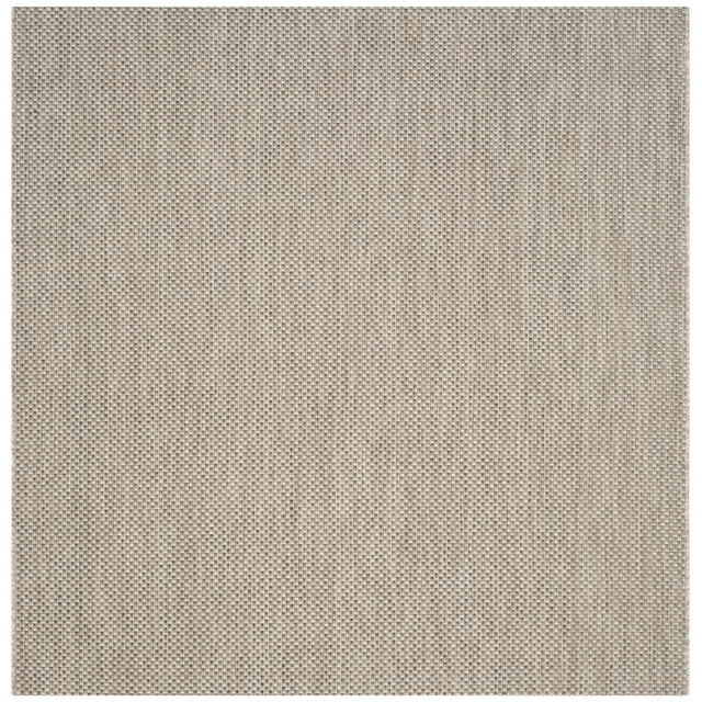 SAFAVIEH Courtyard Finnian Solid Indoor/Outdoor Area Rug, Beige/Brown, 9' x 9' Square
