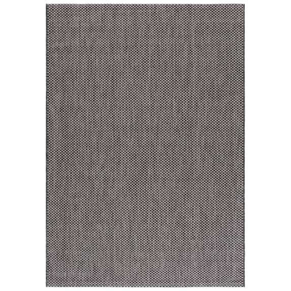 Safavieh Courtyard Finnian Solid Indoor/Outdoor Area Rug, Black/Beige, 5'3" x 7'7"