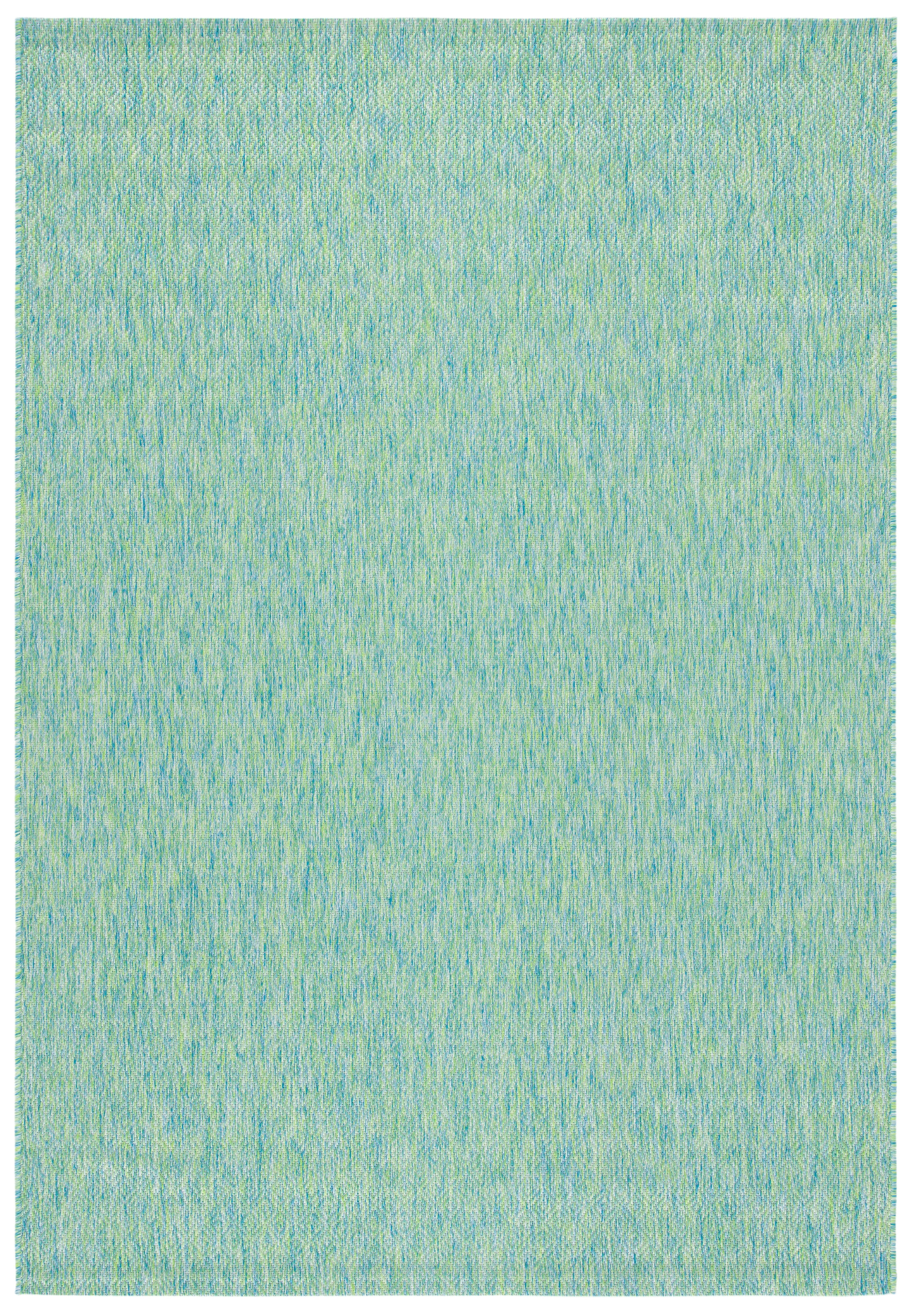 Safavieh Courtyard Finnian Solid Indoor/Outdoor Area Rug, Green/Blue, 4' x 5'7"