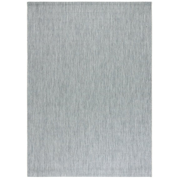 Safavieh Courtyard Finnian Solid Indoor/Outdoor Area Rug, Gray/Navy, 10' x 14'