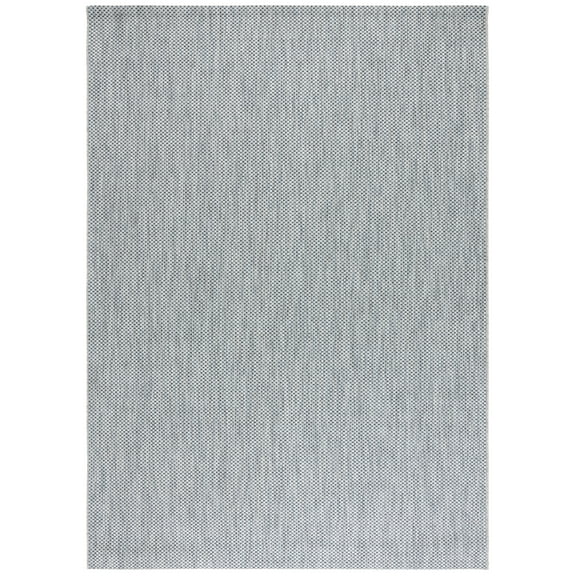 Safavieh Courtyard Finnian Solid Indoor/Outdoor Area Rug, Gray/Navy, 8' x 11'