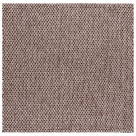 Safavieh Courtyard Finnian Solid Indoor/Outdoor Area Rug, Natural/Black, 10' x 10' Square