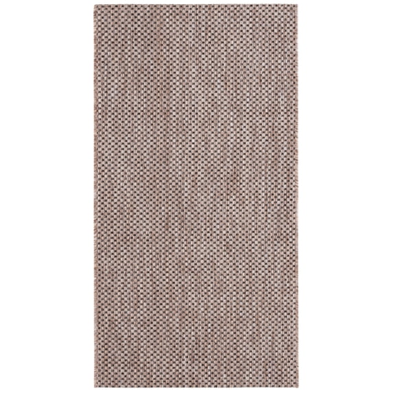 Safavieh Courtyard Finnian Solid Indoor/Outdoor Area Rug, Natural/Black, 2'7" x 5'