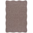 thumbnail image 1 of Safavieh Courtyard Finnian Solid Indoor/Outdoor Area Rug, Natural/Black, 6'7" x 9'6" Scalloped, 1 of 16
