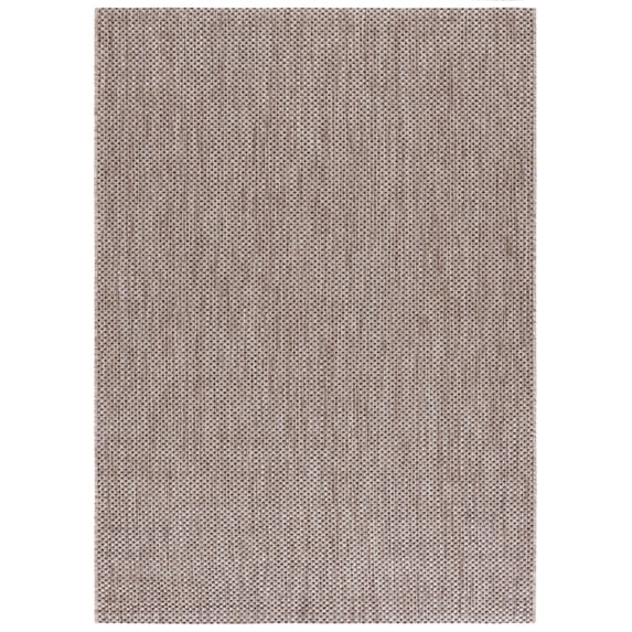 Safavieh Courtyard Finnian Solid Indoor/Outdoor Area Rug, Natural/Black, 6'7" x 9'6"