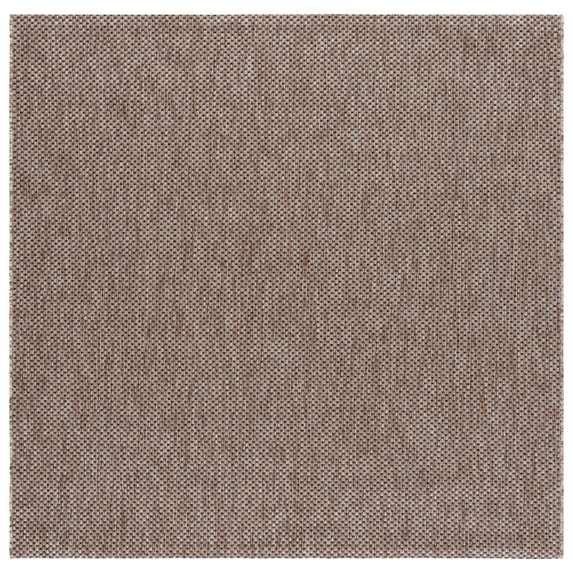 Safavieh Courtyard Finnian Solid Indoor/Outdoor Area Rug, Natural/Black, 9' x 9' Square