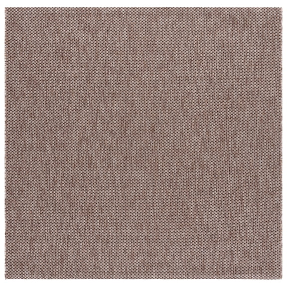 Safavieh Courtyard Finnian Solid Indoor/Outdoor Area Rug, Natural/Black, 9' x 9' Square