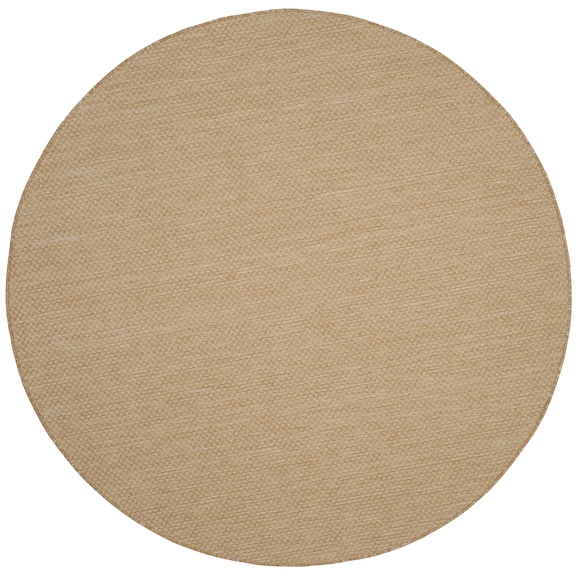 Safavieh Courtyard Finnian Solid Indoor/Outdoor Area Rug, Natural/Cream, 4' x 4' Round
