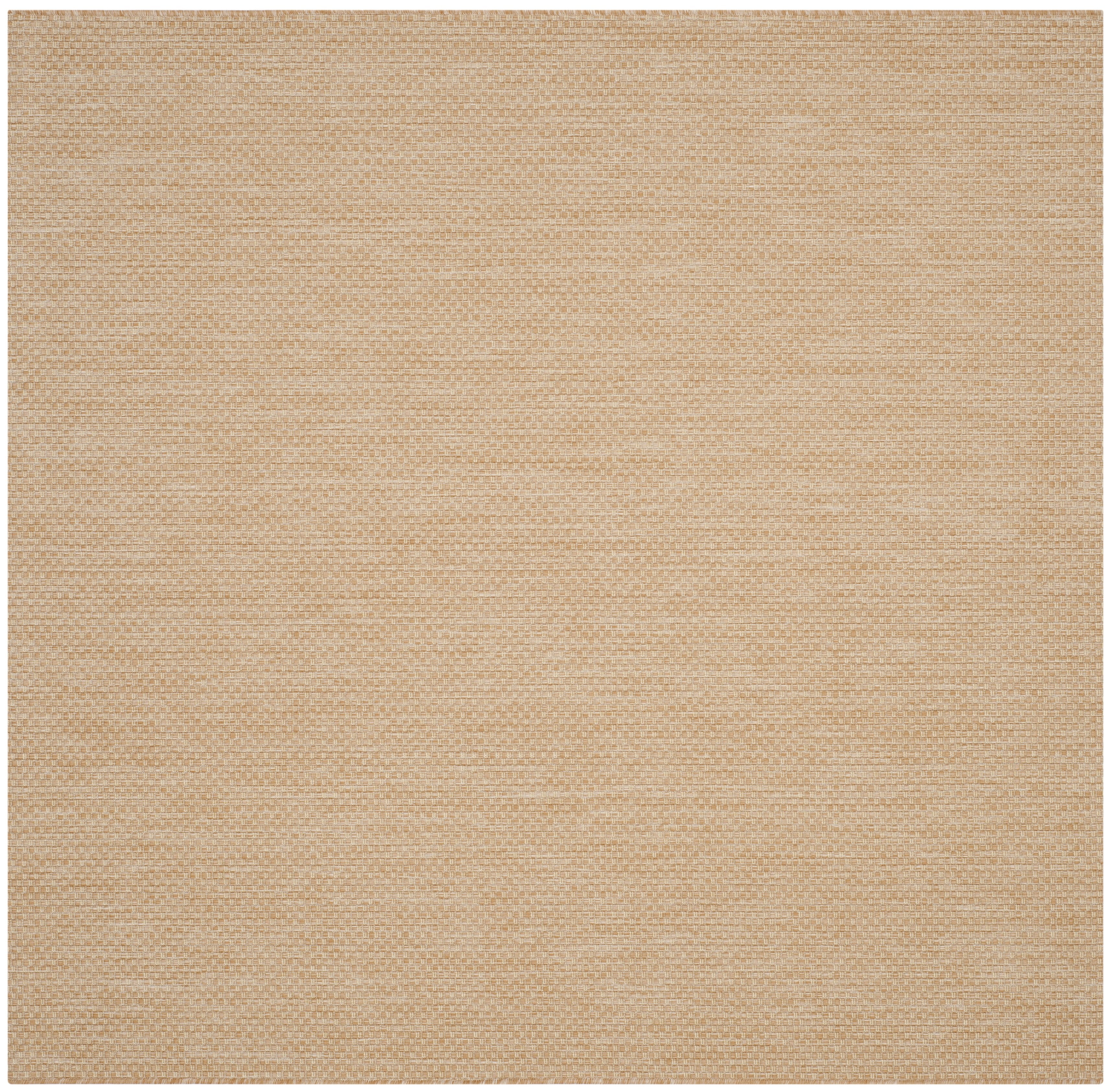 Natural Cream Square Indoor Outdoor Synthetic Area Rug