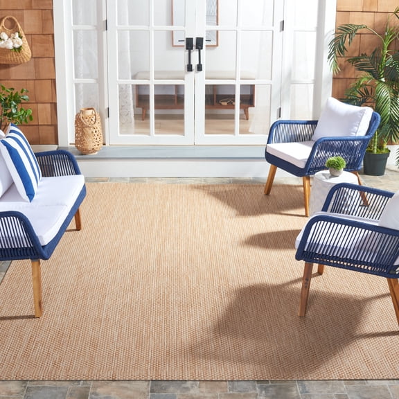 Safavieh Courtyard Finnian Solid Indoor/Outdoor Area Rug, Natural/Cream, 8' x 10'